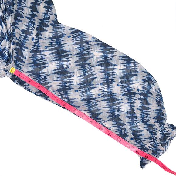 Velvet by Graham & Spencer Leah Blue Tie Dye Long Sleeve Peasant Dress Size M - Picture 15 of 15